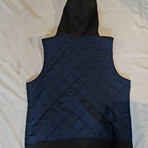 Style & Co. Sport Womens Quilted Hooded Vest XL Polyester & Rayon Blend Black & - Picture 3 of 3